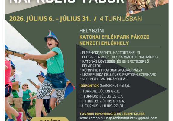 Napközis tábor júliusban - várunk Téged is!
